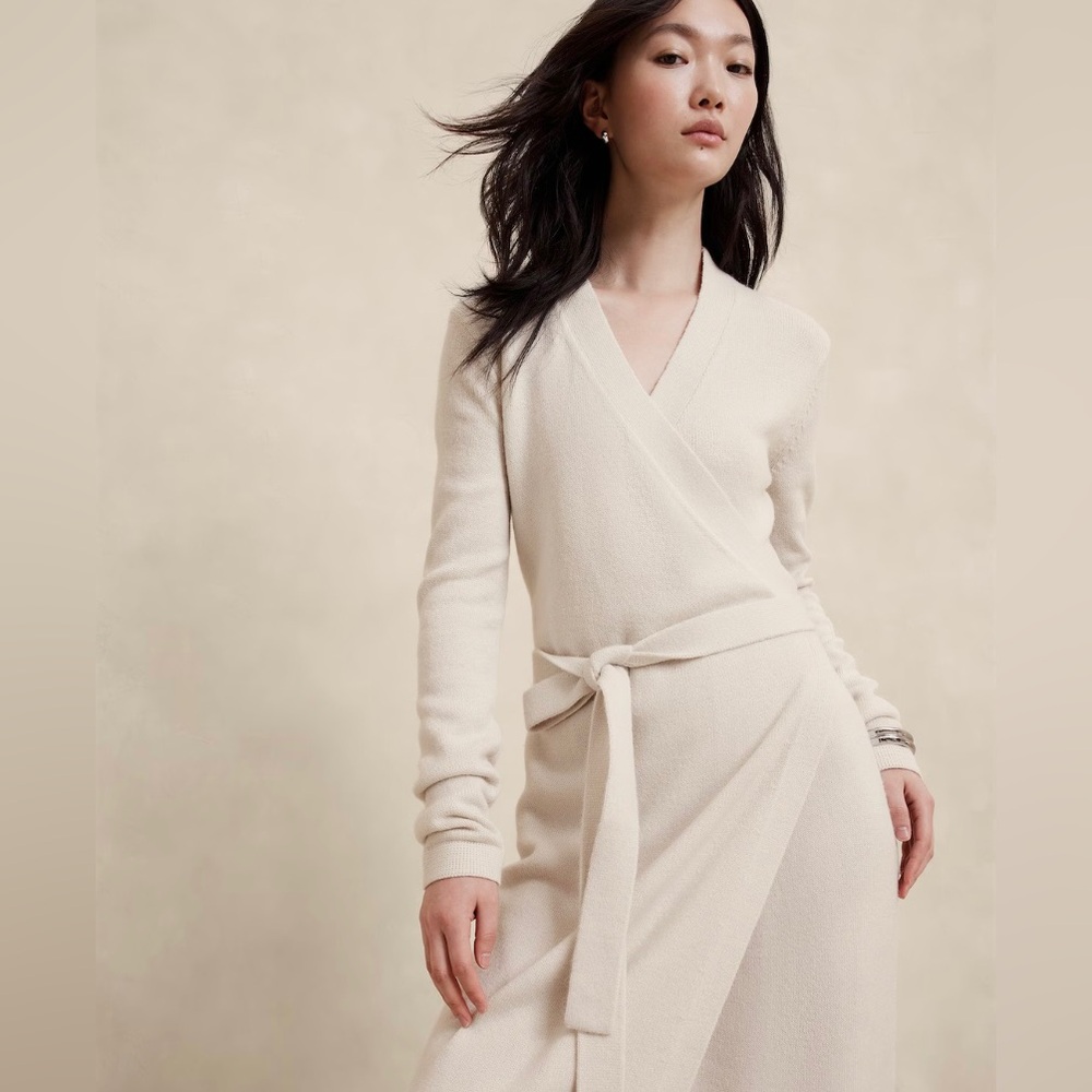 Banana Republic Midi Wrap Sweater Dress